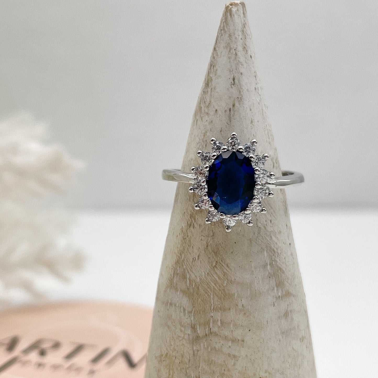Anello Kate centrale Blu - Silver