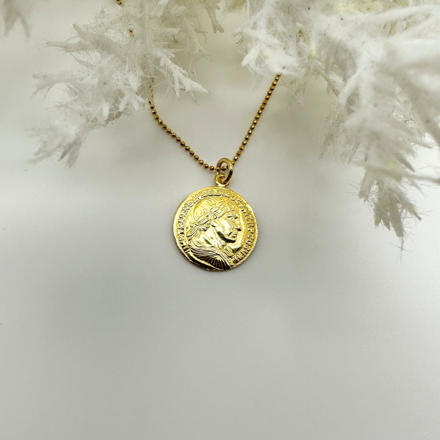 Collana moneta grande - Gold