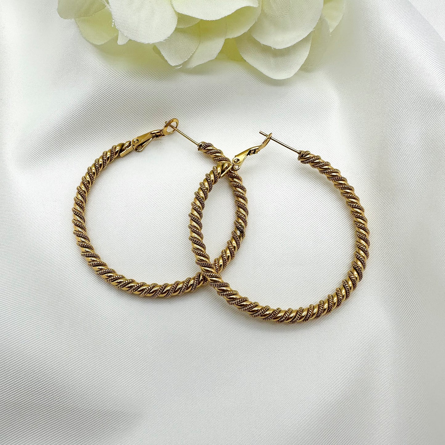 Orecchini cerchi torchon - Gold